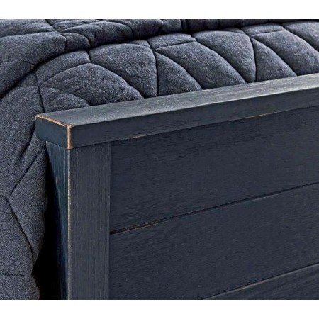 YC08-053 : Giường Ngủ Châu Âu - Weathered Navy 